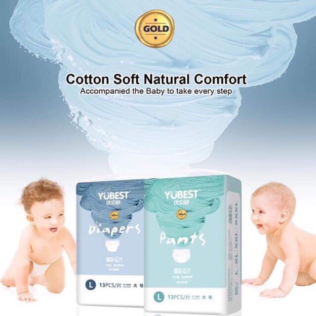 Bỉm yubest gold dán/ quần nội địa trung S90/ M 84/L78/Xl 72/ Xxl 76