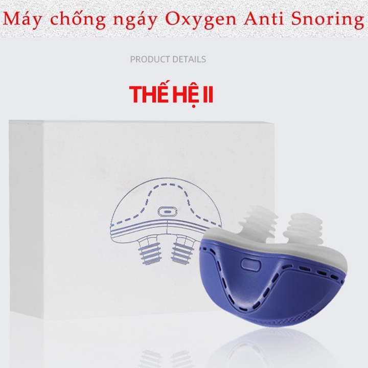 Máy Chống Ngáy Ngủ - Dụng Cụ Chống Ngủ Ngáy Thế Hệ 2 Cho Nam Nữ Lọc Khí 2 In 1 Tặng Kèm Dây Silicone Cố Định