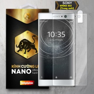 Kính cường lực cho SONY XPERIA XA2 trong suốt Cong 3D hiệu webphukien