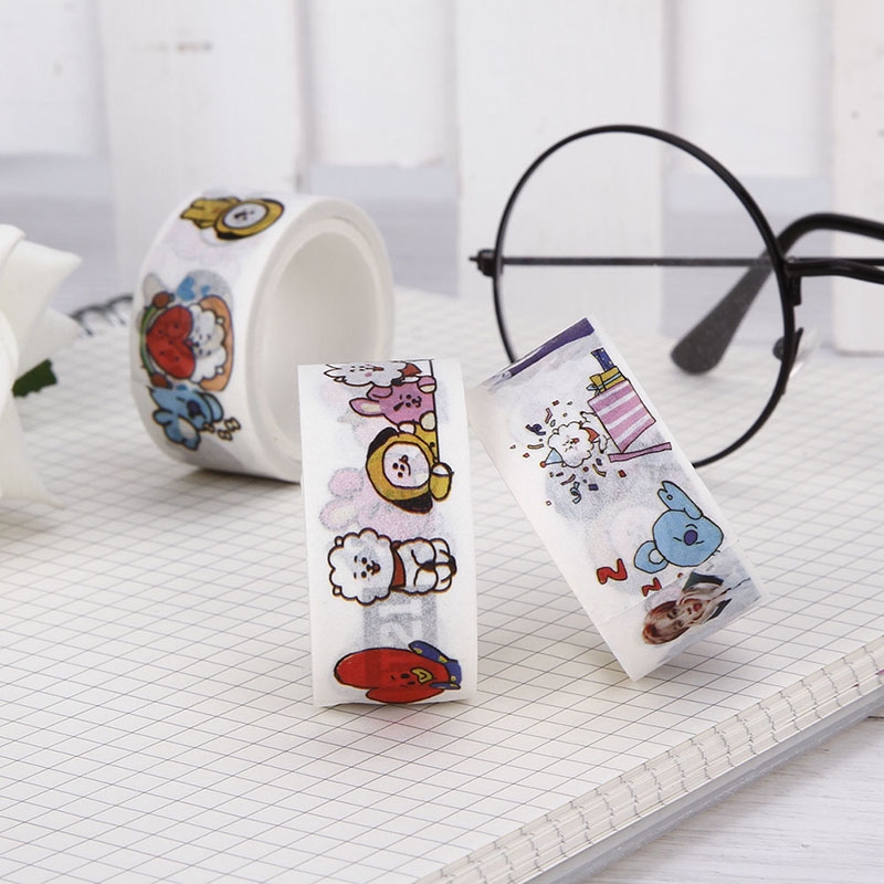 BTS and BT Cartoon Twice Blackpink Paper Tape Sticker Sticker