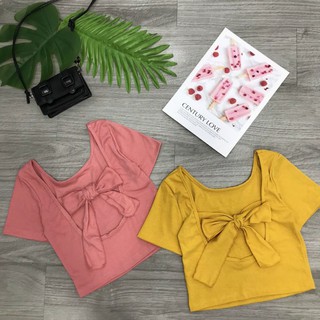 Áo Thun Tay Ngắn Phía Sau Cột Nơ