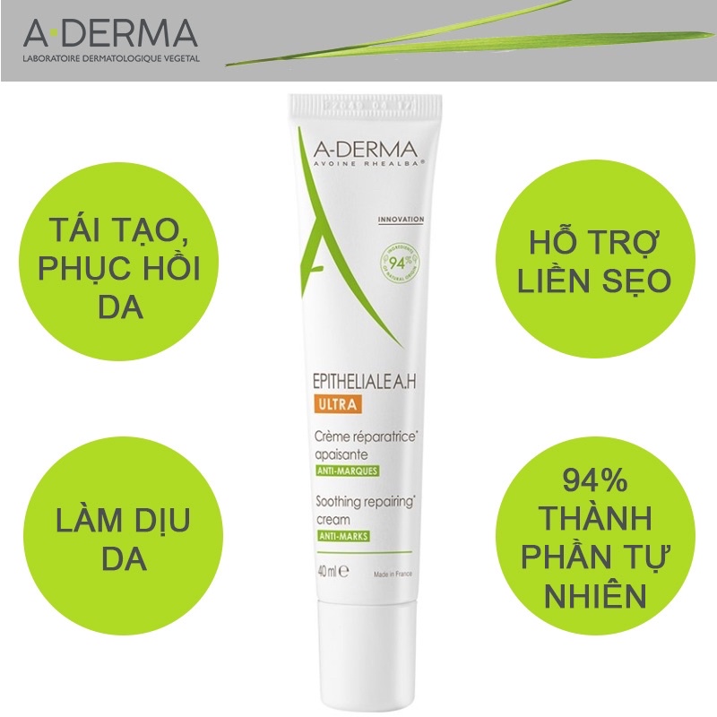 Kem Phục Hồi Da ADERMA ULTRA Tái Tạo, Làm Liền Sẹo 40ml