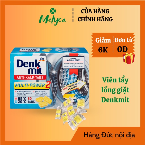 Viên tẩy lồng giặt Denkmit hộp lẻ viên, hàng Đức - Shop Melyca