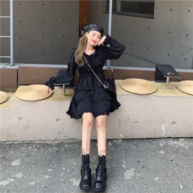 VÁY BABY DOLL 2 MÀU TRẮNG ĐEN HOT | BigBuy360 - bigbuy360.vn