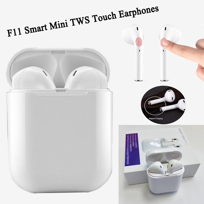 Tai nghe không dây F11 TWS kết nối bluetooth 4.2 và phụ kiện Pop up function