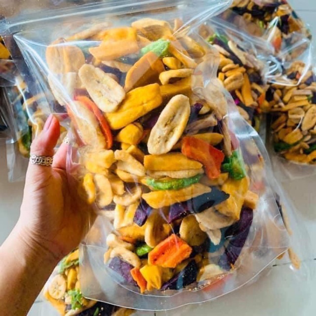 thập cẩm sấy giòn gói 500gr