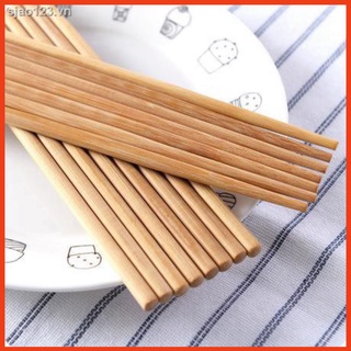 Combo 10 đôi đũa tre tự nhiên không sơn phủ đánh bóng