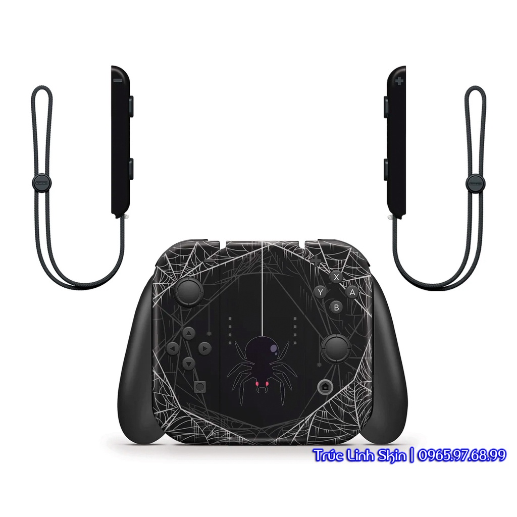 Skin decal dán Nintendo Switch V1, V2 / OLED mẫu Spooky Spider
