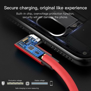 PDD 1M Fast Charging USB Cable Angle 90 Degrees For Andorid / iPhone / OPPO