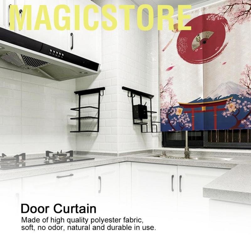 Magicstore Japanese Style Door Divider Half Shading Curtains for Kids Room Kitchen Restaurant 85 * 120cm