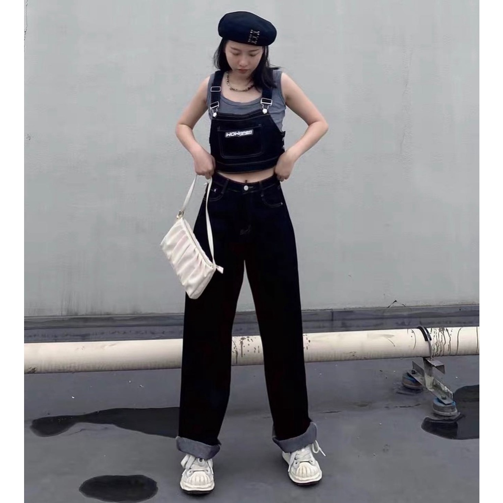 Áo Yếm Jean croptop Ulzzang (Ảnh thật/Có sẵn)