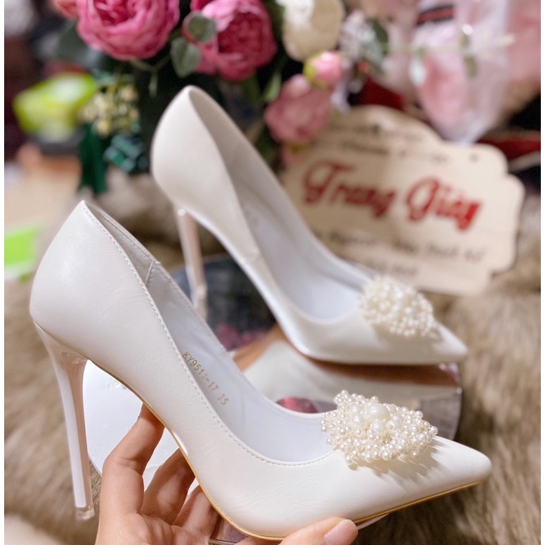 GIÀY THIẾT KẾ NGỌC CHÙM, GIÀY CƯỚI, GIÀY CÔ DÂU  (là mẫu tkế thủ công vui lòng chắc chắn trước khi đặt hàng)