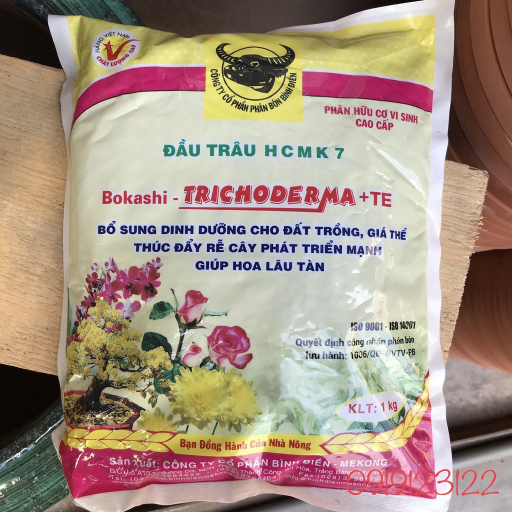 PHÂN HỮU CƠ VI SINH CAO CẤP ĐẦU TRÂU HCMK7 - KLT 1 KG