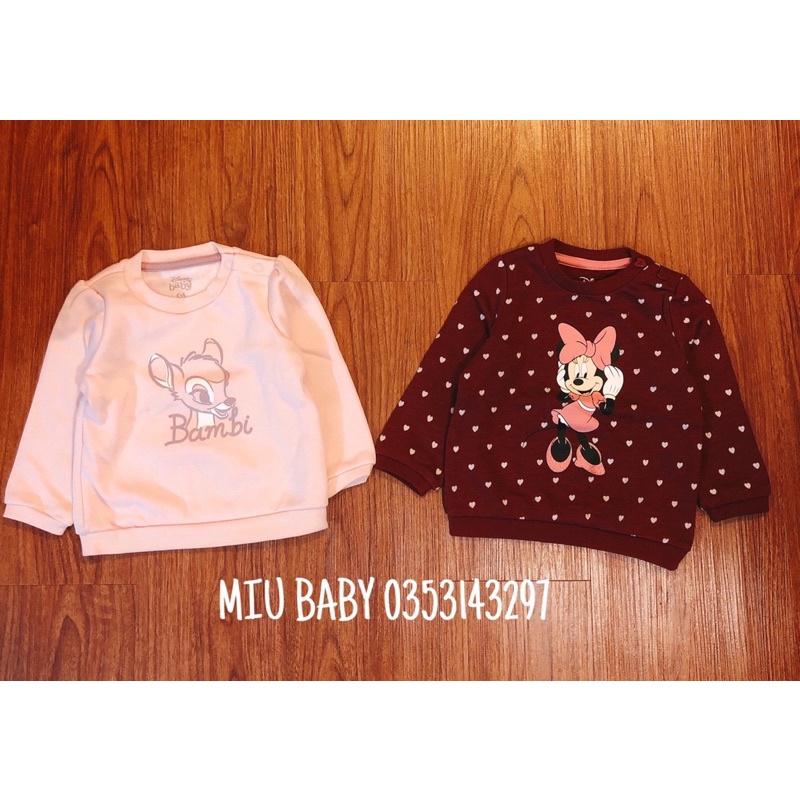 Áo nỉ lót lông Disney 8 màu bé trai bé gái dư xịn