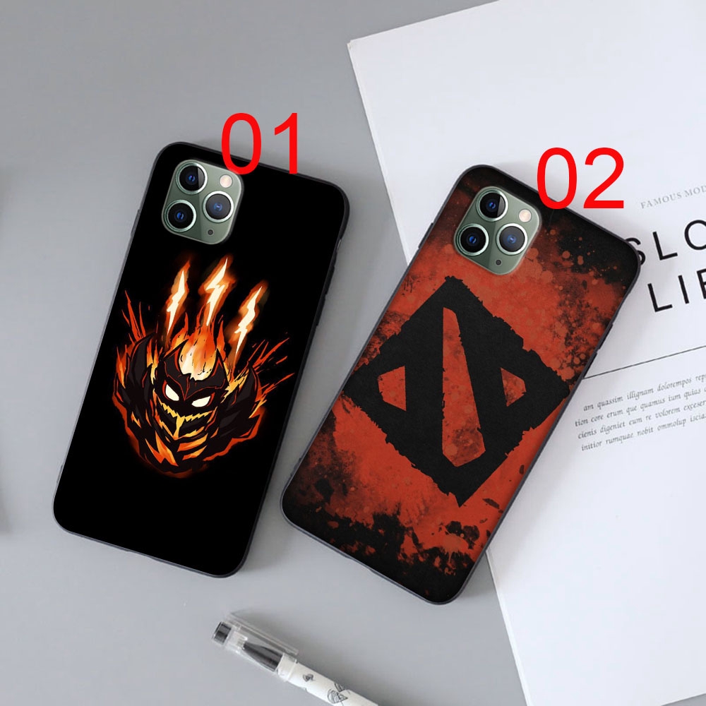 Ốp điện thoại dẻo đen in hình Dota 2 cho iPhone SE 2 11 Pro XR XS Max