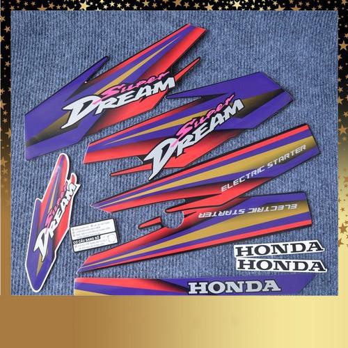 [CỰC RẺ]  Tem rời cho SUPER DREAM 2000 màu nâu ( TÍM )