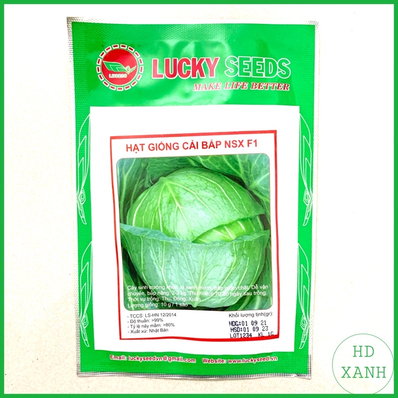 hạt giống cải bắp lucky 1g
