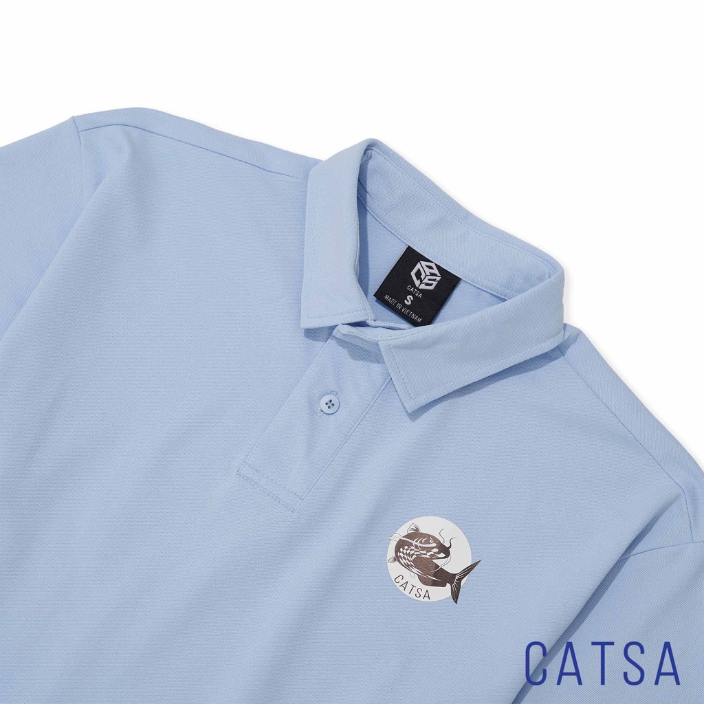 Áo thun polo nam CATSA thun cotton co giãn, mặc thoải mái, áo thấm hút mồ hôi ATP273 - ATP275 - ATP276