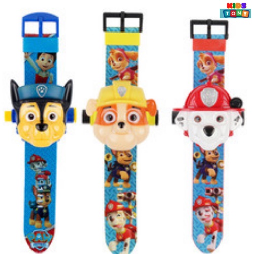 Đồng hồ chiếu hình 3d hoạt hình siêu nhân siêu ngầu, đồ chơi chiếu hình vui nhộn cho bé Tony kids