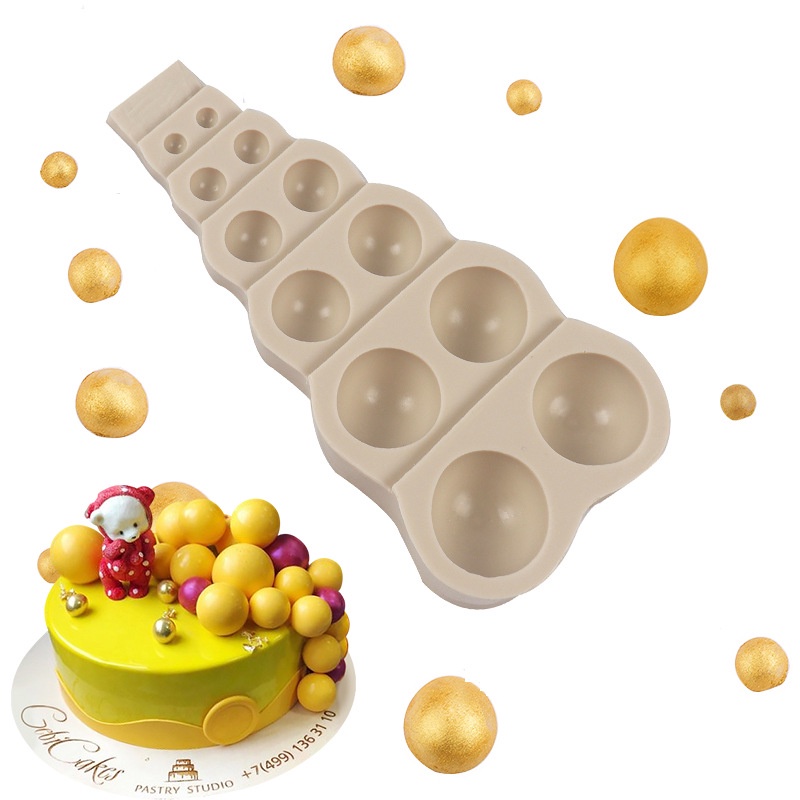 Khuôn Silicone Làm Bánh Hình Bán Nguyệt/Tròn Bằng Epoxy Tiện Dụng