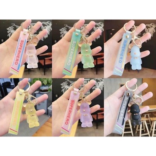 (sỉ=lẻ) MÓC TREO CHÌA KHÓA GẤU BEARBRICK PHA LÊ SIÊU ĐẸP