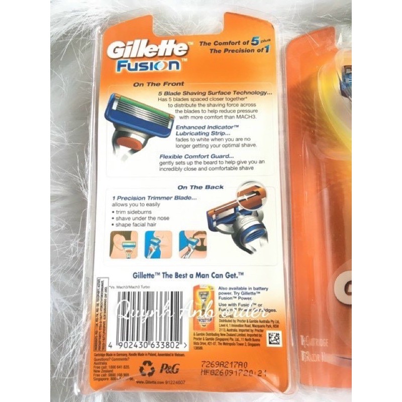 Dao cạo râu Gillette Fusion 5+1 Nội Địa Nhật