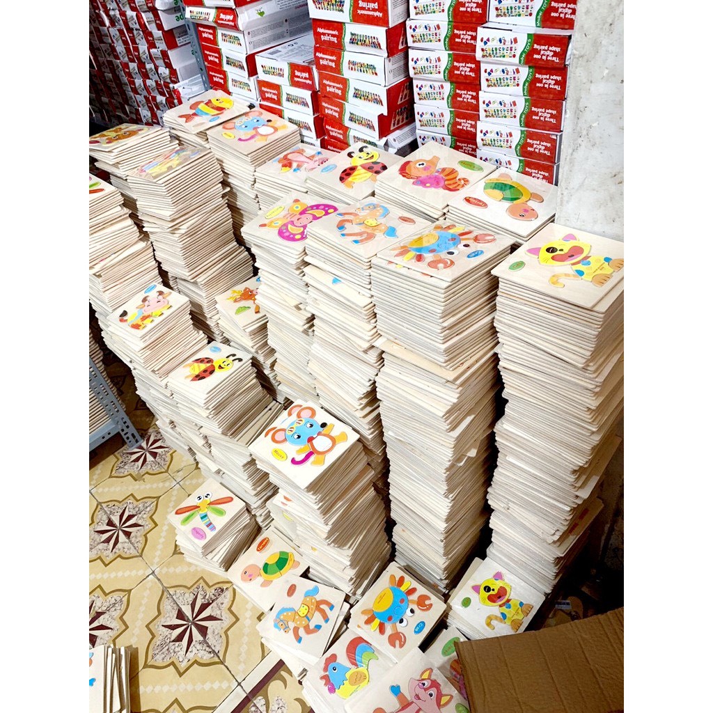 Đồ Chơi Xếp Hình Tranh Ghép Hình 3D Bằng Gỗ Giúp Bé Phát Triển Tư Duy