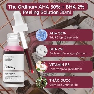 Tinh Chất The Ordinary AHA 30%+BHA 2% Peeling Solution 30ml