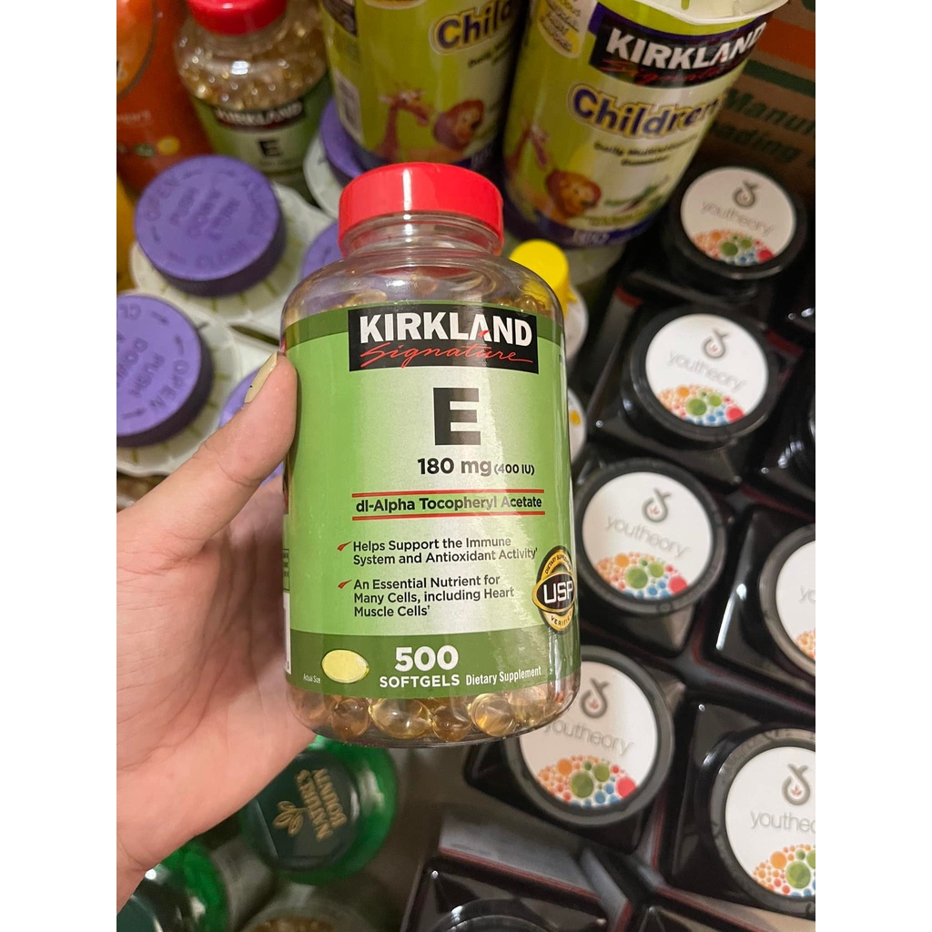 Viên uống vitamin E Kirland 500 viên của Mỹ