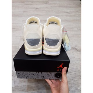 [Ảnh thật+ full box+ phụ kiện] Giày AJ4 Sail OW bản đẹp