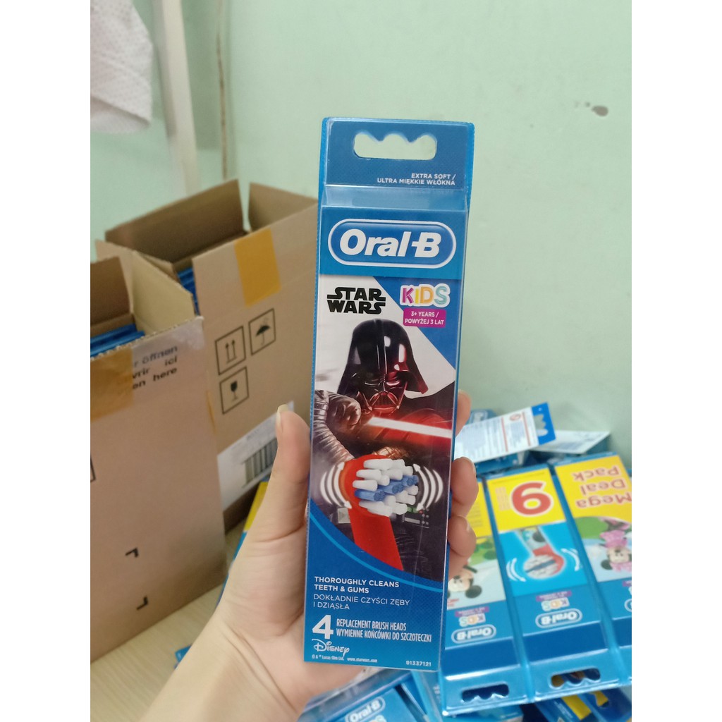 Đầu bàn chải điện trẻ em 3+ - Đầu bàn chải điện trẻ em thay thế Oral-B - Giao Mẫu Ngẫu Nhiên