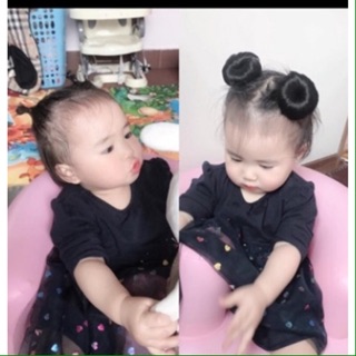 2 búi tóc củ tỏi giả cho bé
