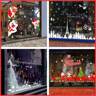 [HỎA TỐC] Decal Noel trang trí trên cửa kính màu sắc đẹp - Mẫu decal dán kính trang trí noel giá rẻ