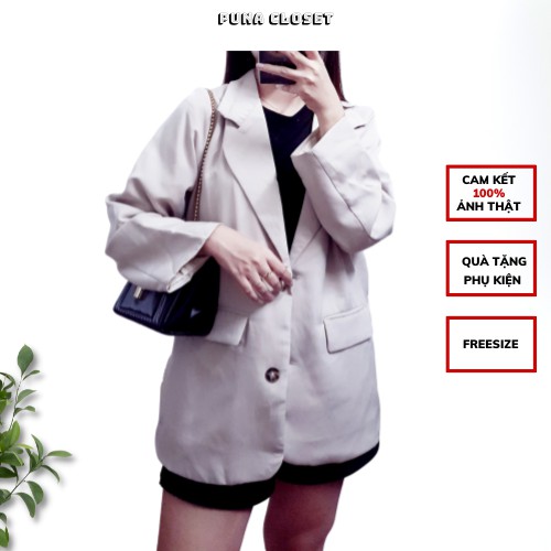 Blazer nữ 2 lớp dày dặn phù hợp nơi công sở, đi chơi, hẹn hò Freesize