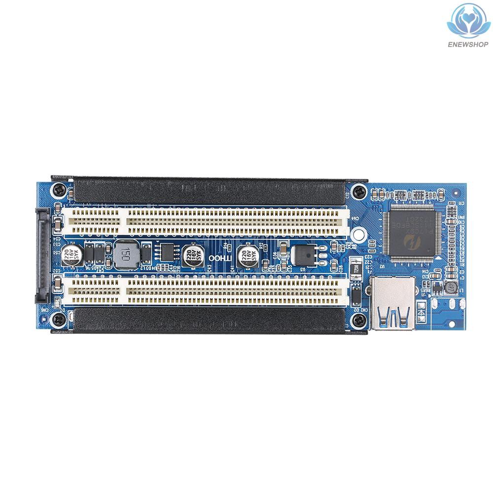 【enew】PCI-E to PCI Adapter Card PCI-E to Dual PCI Slot Expansion Card Support Capture Card/Golden Tax Card/Sound Card