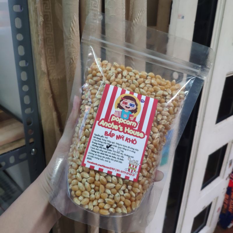 🍿 1kg Bắp Mỹ Khô Nổ Bắp Rang Bơ  Meanche, Tỷ lệ nổ cao, Popcorn Hàng Nhập Khẩu Mỹ🍿 Dùng Làm Bắp Rang Bơ Như Rạp Phim CGV