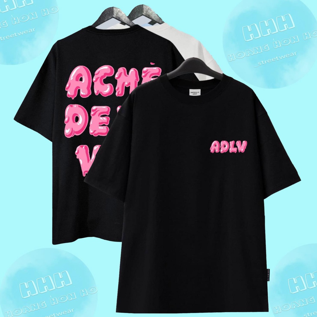 Áo thun ADLV Chữ Hồng Chảy-Cotton 2c 100% -Full Tag Bọc-Hình Thật Shop Chụp - Streetwears SG