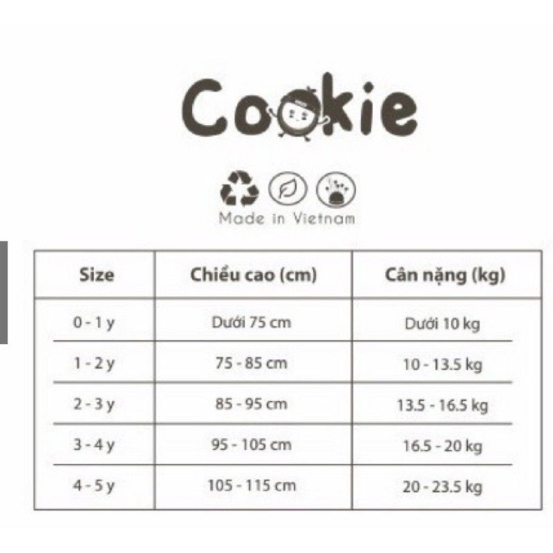 Áo ba lỗ Cookie chất gân tăm siêu mềm mại cho bé trai bé gái