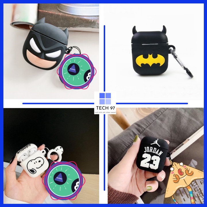 Case vỏ ốp bọc tai nghe hình nhiều mẫu dễ thương chất liệu silicon dẻo dành cho tws a2