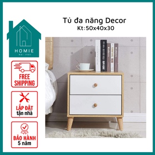 Tab đầu giường - Tủ Decor trang trí Homie nhựa Đài Loan cao cấp kích thước 50x40x30 - Ảnh thật