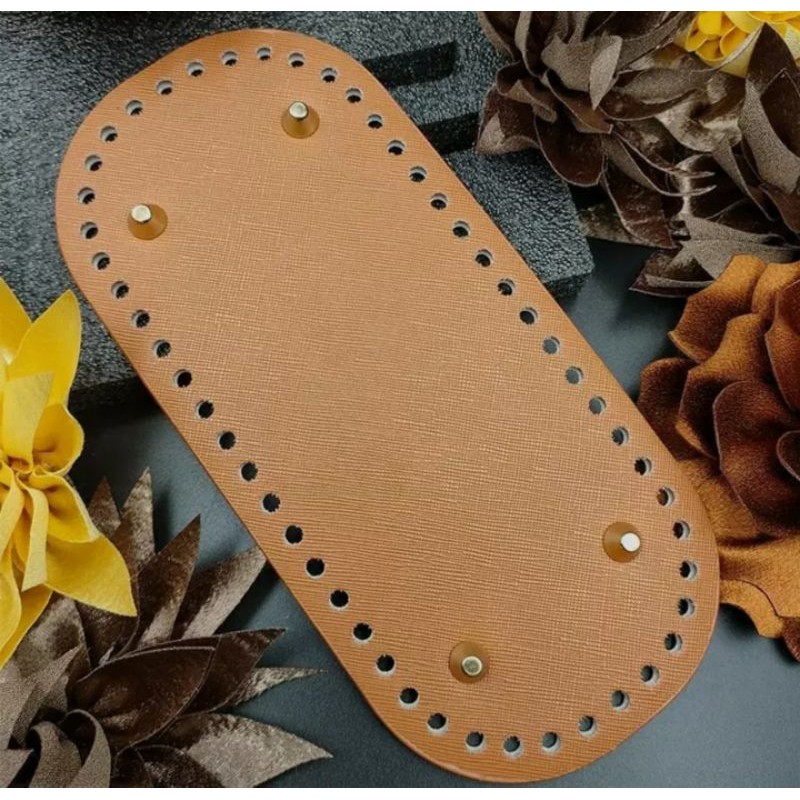 Đế da pu đan móc thủ công Sz 22 * 10cm