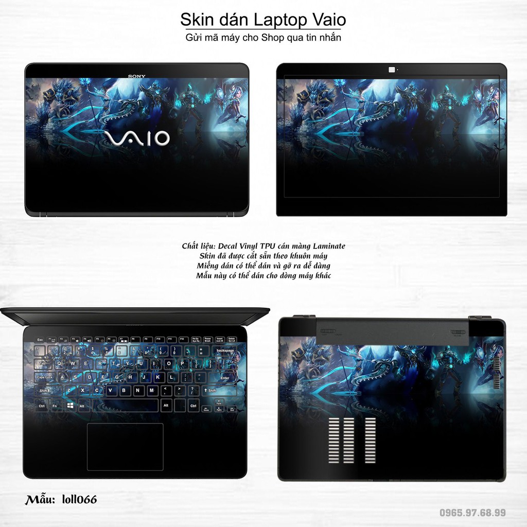 Skin dán Laptop Sony Vaio in hình Liên Minh Huyền Thoại nhiều mẫu 9 (inbox mã máy cho Shop)