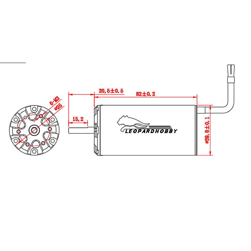 Động cơ không chổi than Leopard X2 4082-1600kv/2200kv để ráp tàu/cano điều khiển từ xa