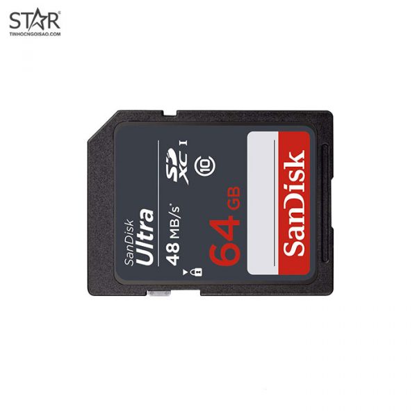 Thẻ nhớ SD Sandisk Ultra 64G Class 10 (SDSDUNB-064G-GN3IN)