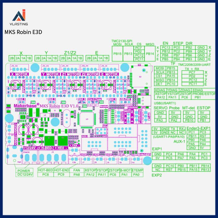 Robin 3D Printer Motherboard Main Control Board For Tft Screen Printer