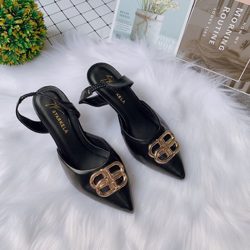 [Sỉ rẻ] Giày sandal bít mũi BB gót nhọn 5p hàng vnxk đẹp