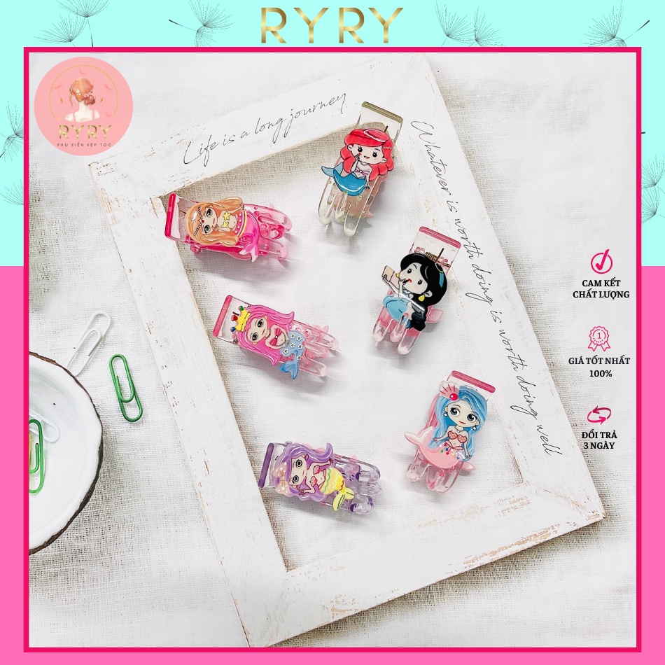 Kẹp Càng Cua 3 Răng Nàng Tiên Cá Siêu Đáng Yêu Cho bé