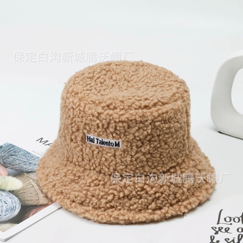 Mũ bucket lông cừu LUHAZO phong cách Hàn Quốc hot hit mềm mại 2022
