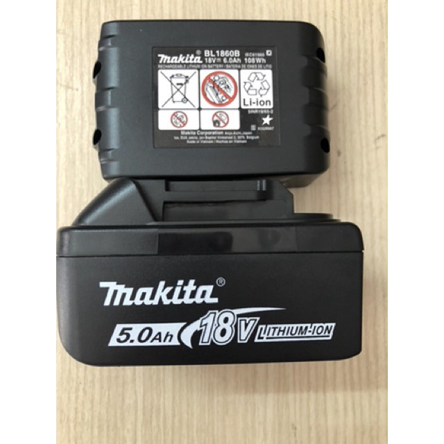 AZ- Vỏ pin in Makita 18V 2 hàng Adapter, nhựa ABS bền đẹp