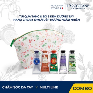 Túi quà tặng Bộ 5 tuýp kem dưỡng tay L'Occitane Hand Cream Set 10ml/tuýp hương ngẫu nhiên